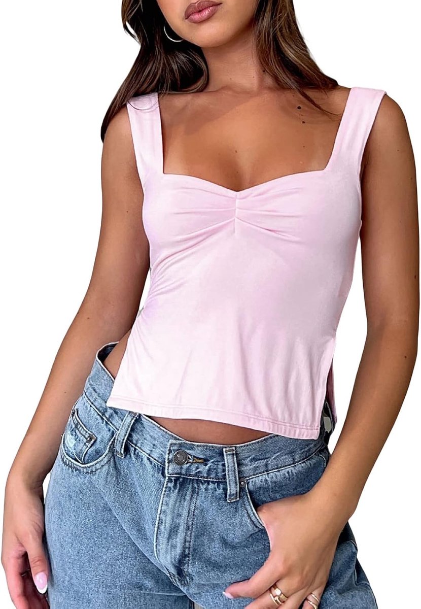 Dames tanktop - sexy rugloos - Y2K stijl - perfect voor de zomer - ShopVlot