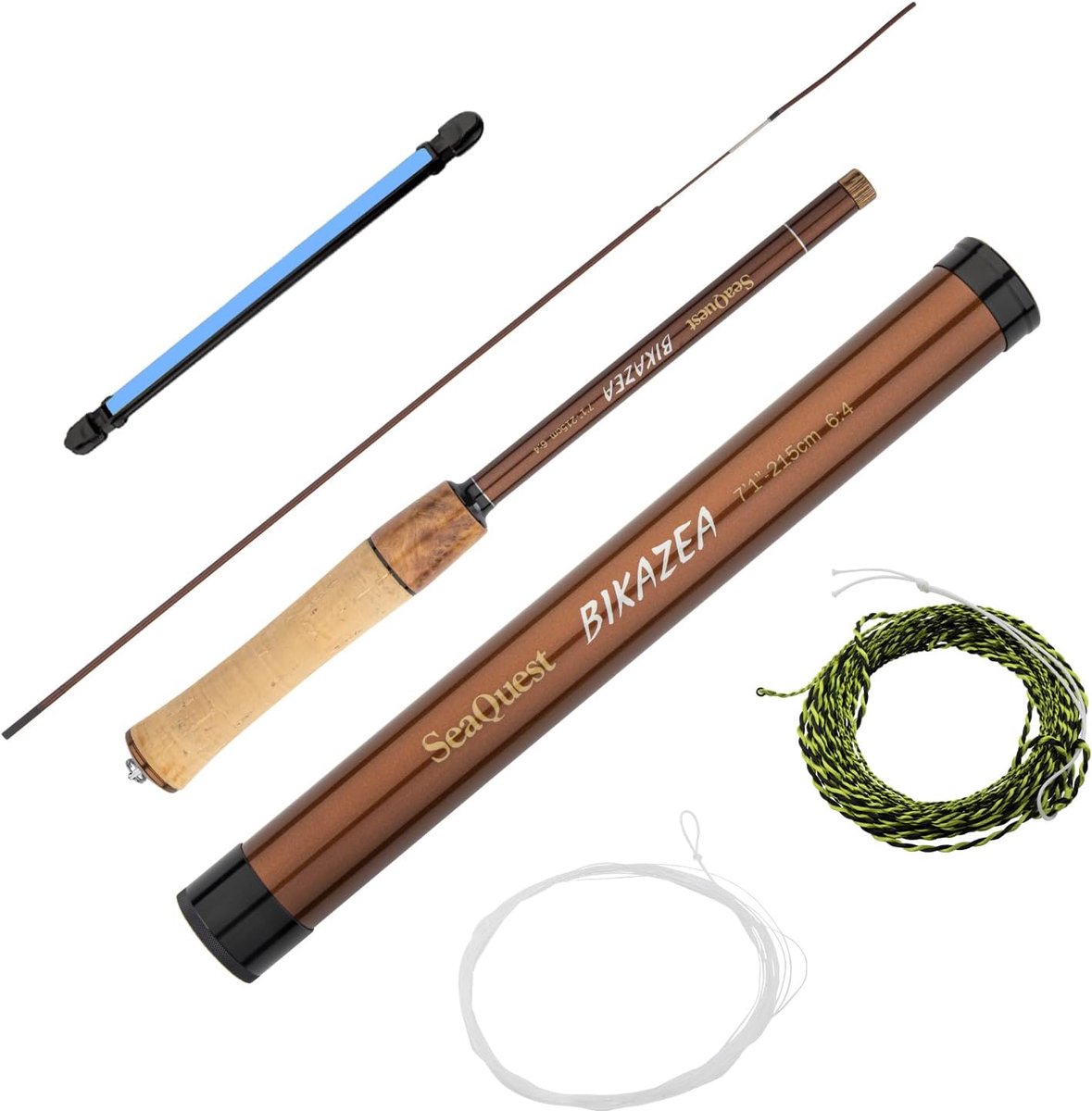 Tenkara vissenhengel 215cm - compact en lichtgewicht - ideaal voor onderweg - SeaQuest BIKAZEA - ShopVlot