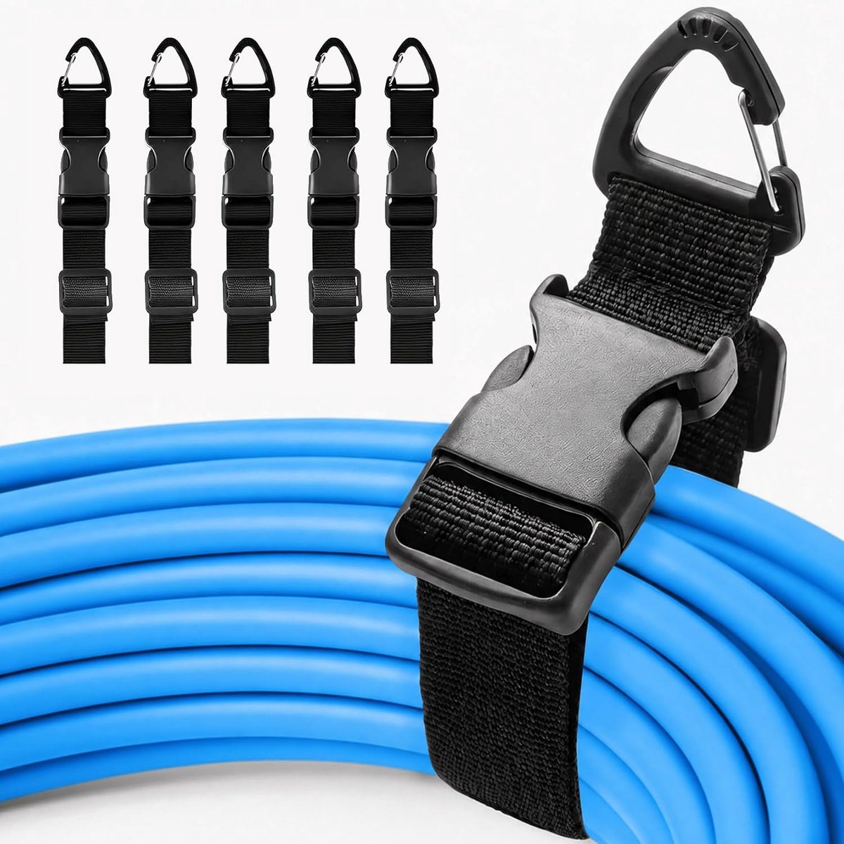 Verlengkabel Organizer 6 stuks - verstelbare kabelhouder - muurbevestiging - voor nette opslage - ShopVlot