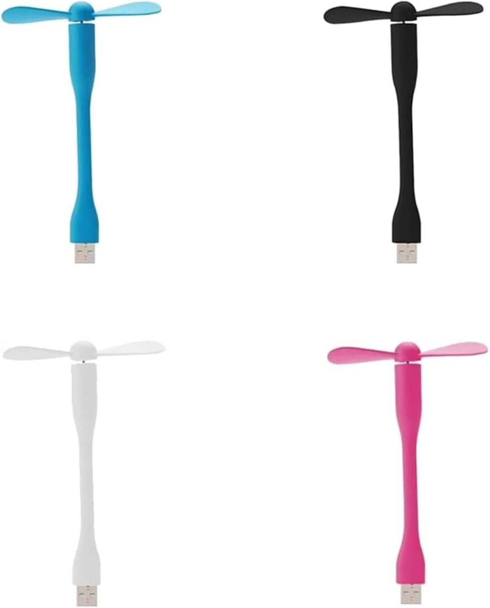 USB-ventilator met flexibele hals - afneembare ventilator voor pc - compatibel met elke USB-poort - ideaal voor koeling - ShopVlot