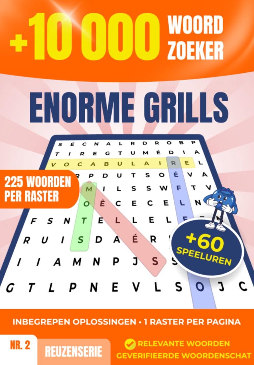 Woordzoeker voor volwassenen – 10.000 woorden met thematische puzzels – handig formaat – ideaal voor onderweg - ShopVlot