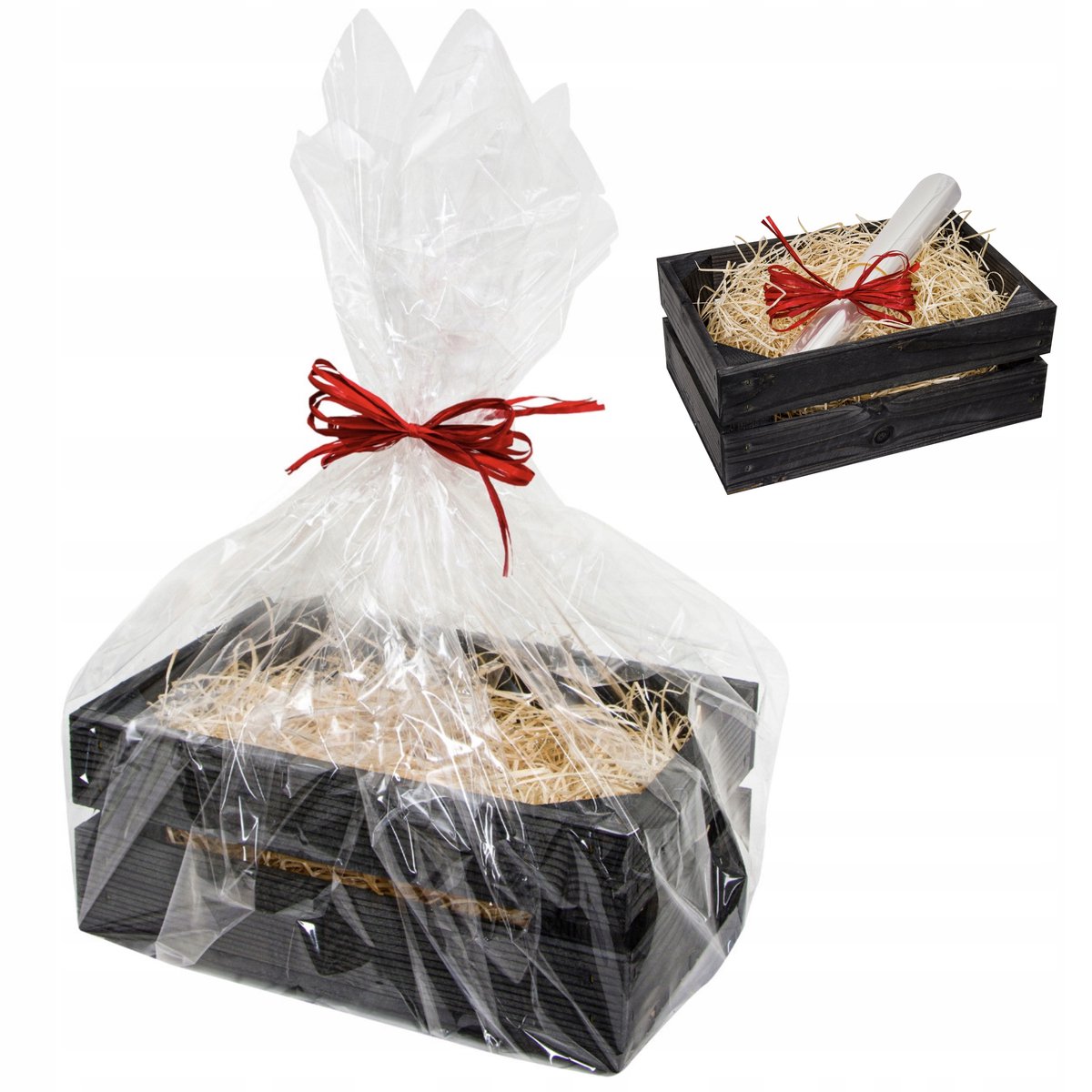 Houten Cadeaumand Zwart - Presentatiedoos - 32x22x12 cm