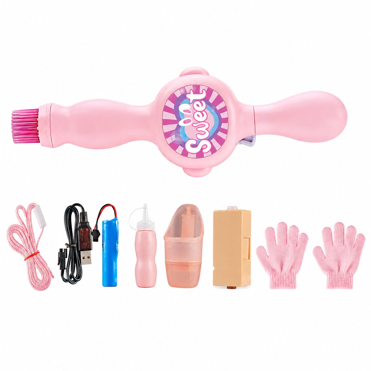 Namajunas - bubbelstaf - rookbellen bellenblaasmachine voor kinderen - rook bubbelmachine - bellenblazer - bellenblaas speelgoed - roze - draagbaar buitenspeelgoed - ouder-kind spel - interactief