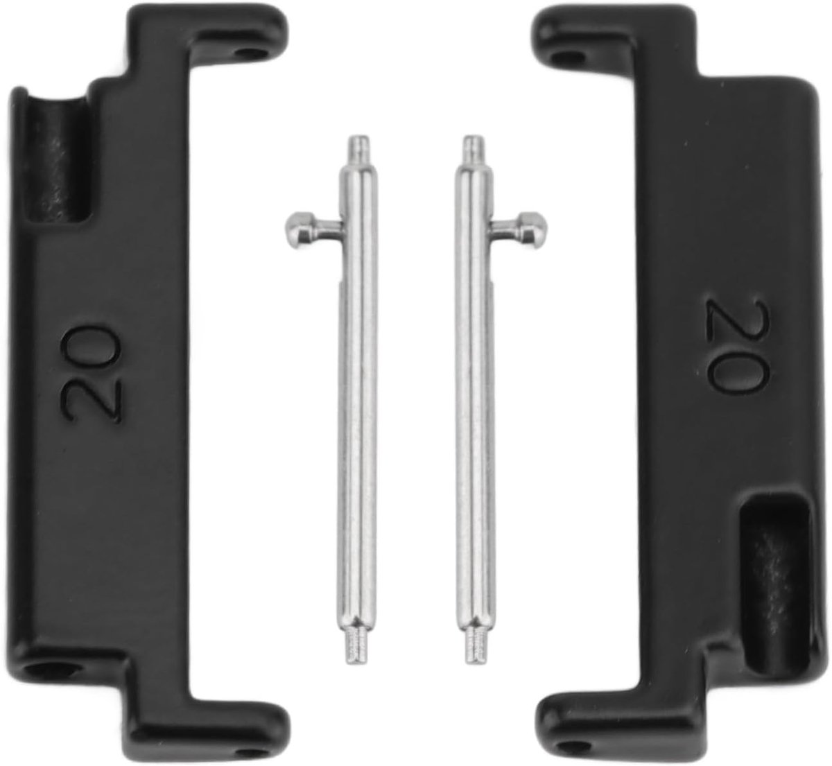 Watchband Adapter 20-22mm - Metaal - Zwart - Eenvoudige installatie - SnelShoppen