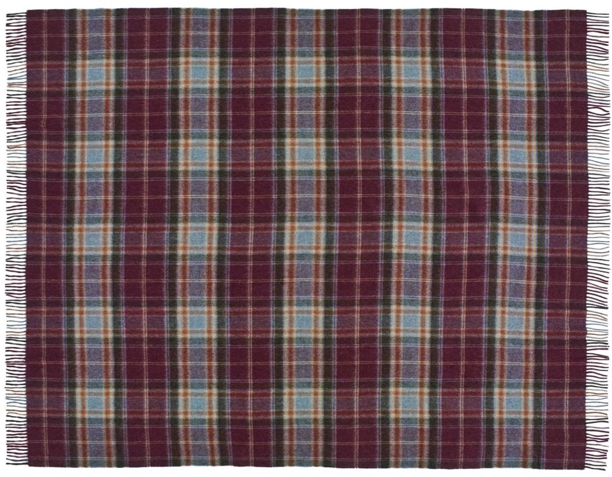 Plaid Winterton Pruim - Merino Lamswol - 140x185 - Bronte by Moon Scotland