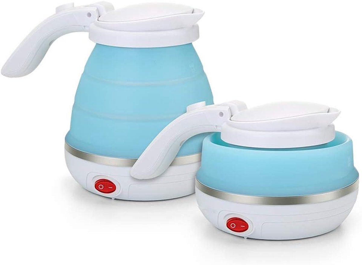 Opvouwbare Waterkoker - Reis Waterkoker Draagbare - Snel Water Koken - Food Grade Siliconen - 500 ml - Blauw