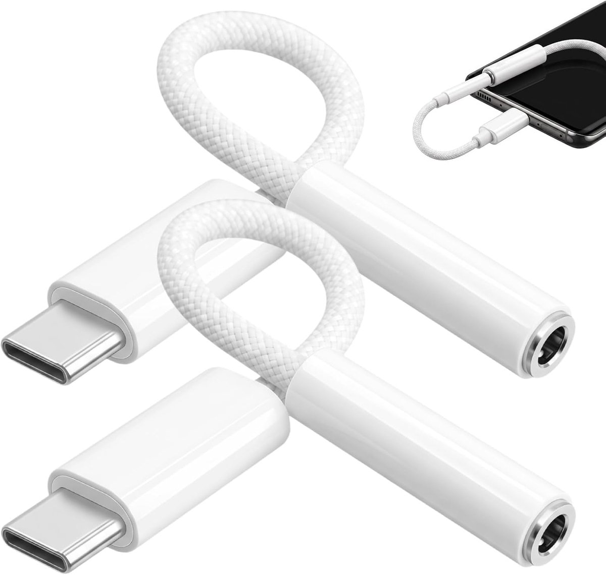 USB C-adapter 3,5 mm hoofdtelefoon - DAC-compatibel - handige connectiviteit voor audio - SnelShoppen