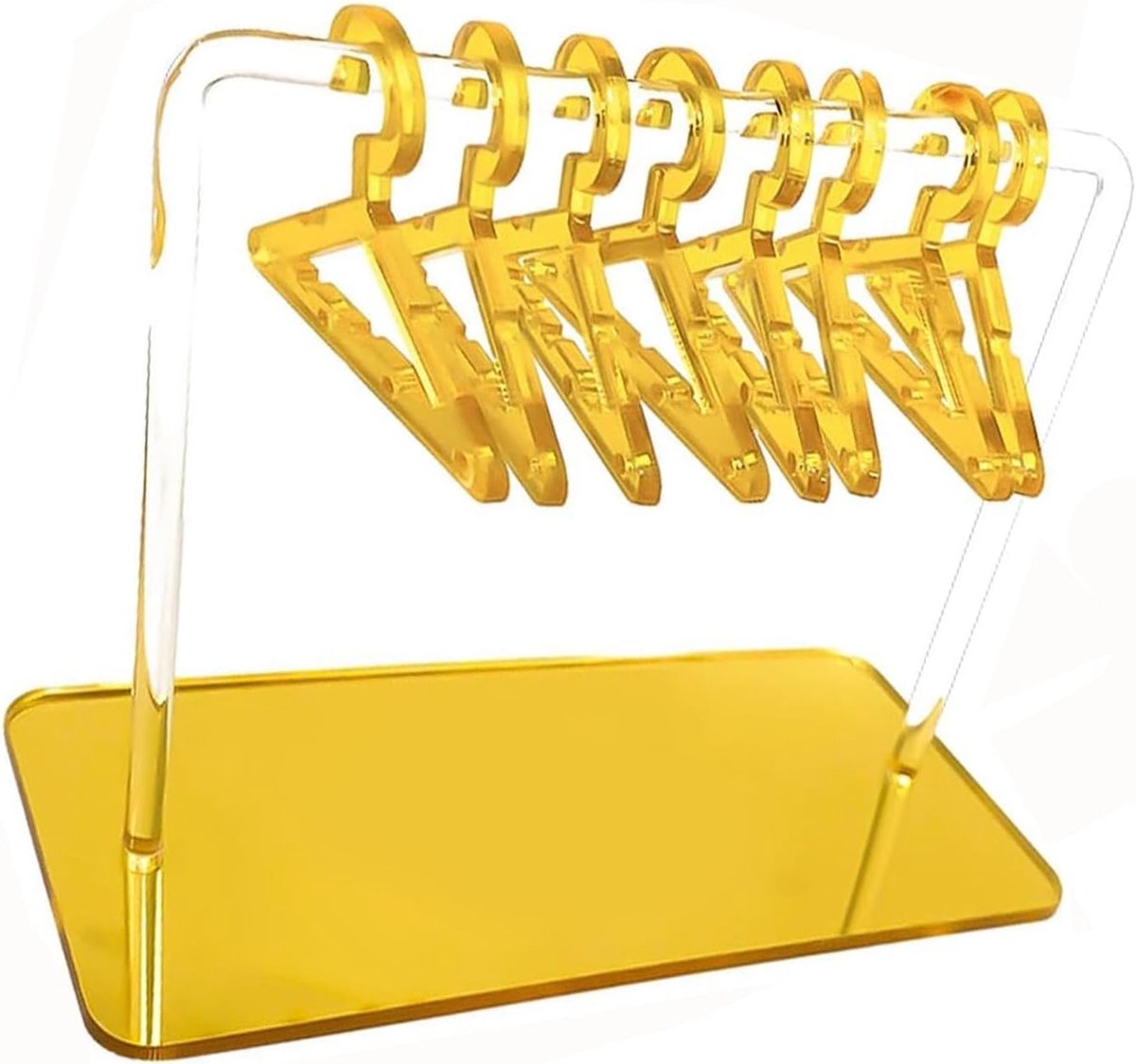 Oorbellenhouder met 8 mini kledinghanger - transparant - ruimtebesparend ontwerp - SnelShoppen
