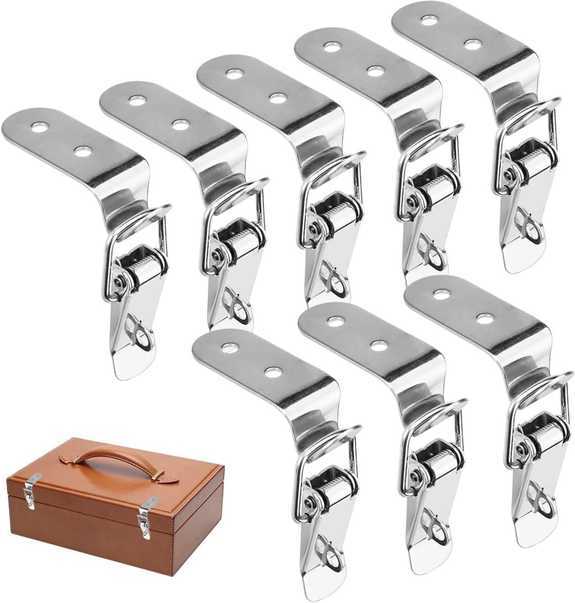 Tension clasp 8 stuks - RVS sluiting - Duurzaam en corrosiebestendig - Ideaal voor gereedschapskisten - SnelShoppen