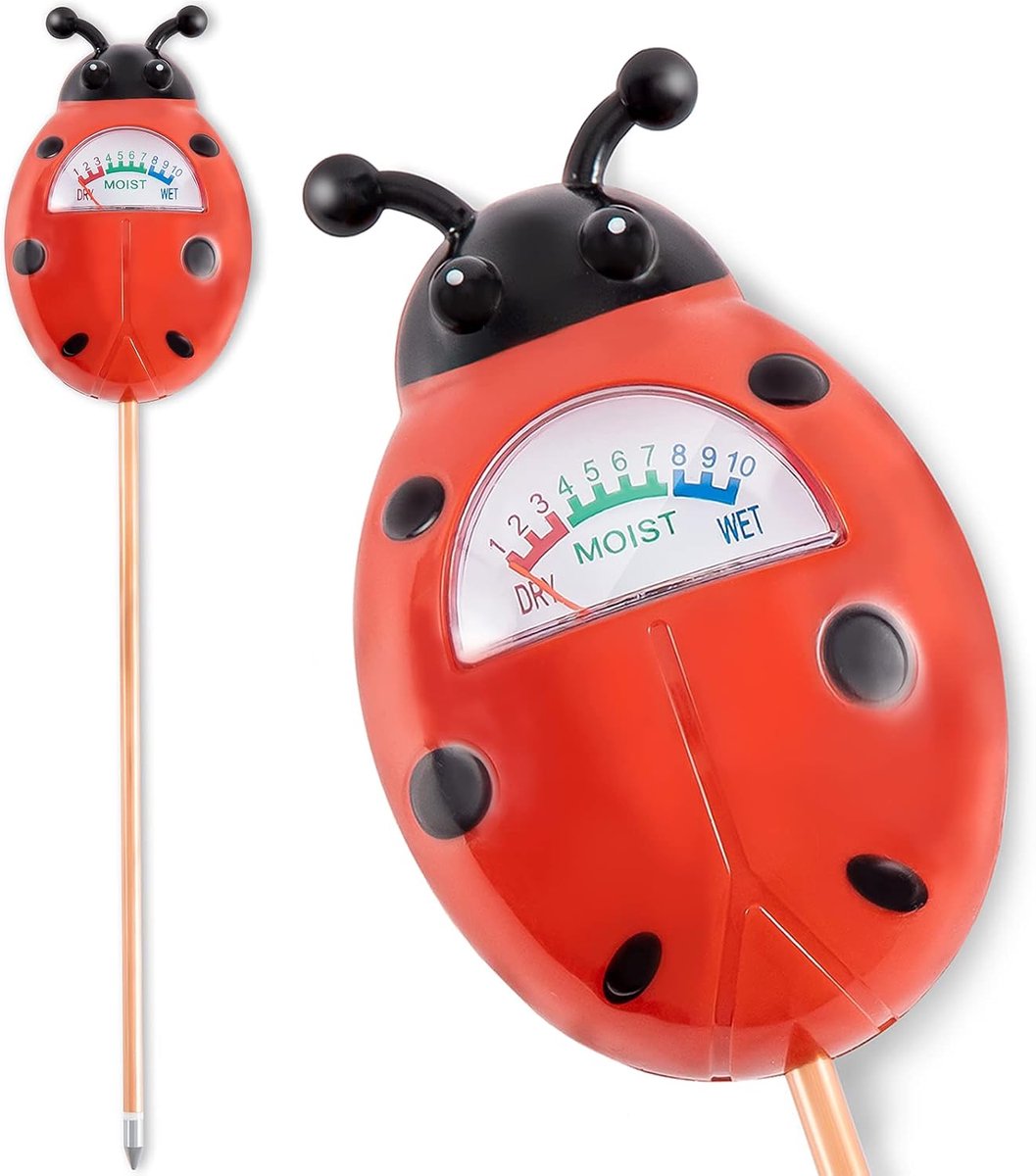 KZQ 4-in-1 bodemvochtmeter voor planten - Meet vochtigheid pH licht en temperatuur - Geschikt voor binnen en buiten - Inclusief batterij - Rood