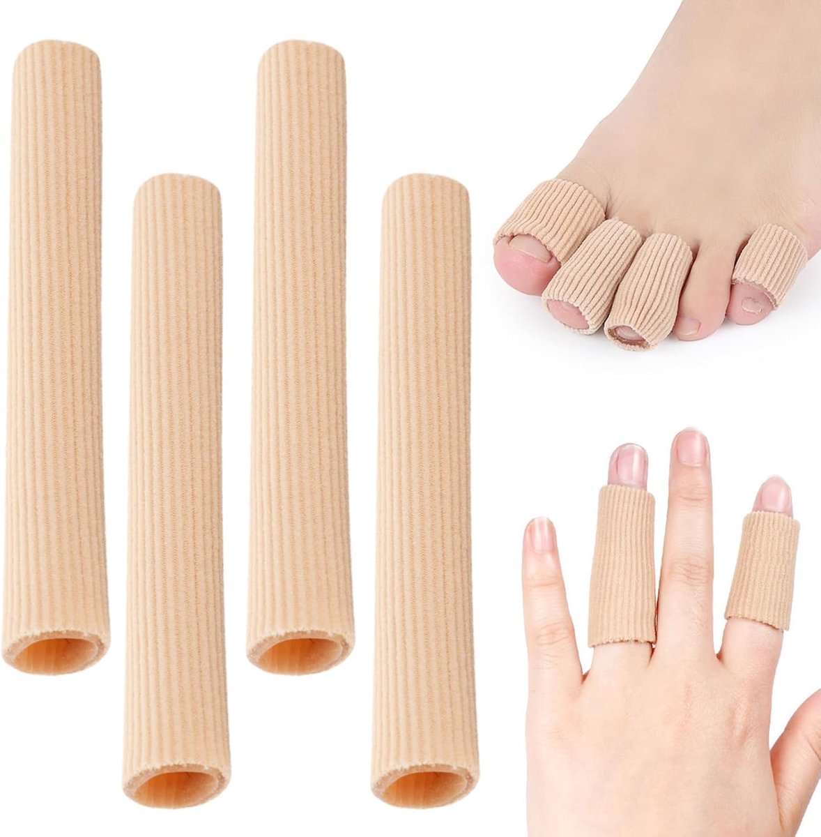 Siliconen buisjes voor vingers - flexibel - beschermend - ideaal voor herstel - SnelShoppen