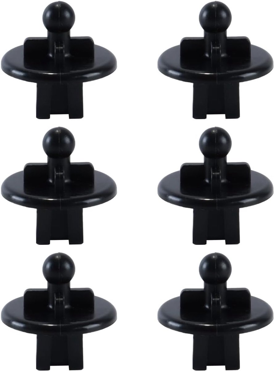 SnelShoppen - 6 stuks vervangende plastic hoedenplankclips 1028271 voor Ford Fiesta 2001-2008 en Fusion 2001-2011 - nauwkeurige pasvorm, veilig en ste