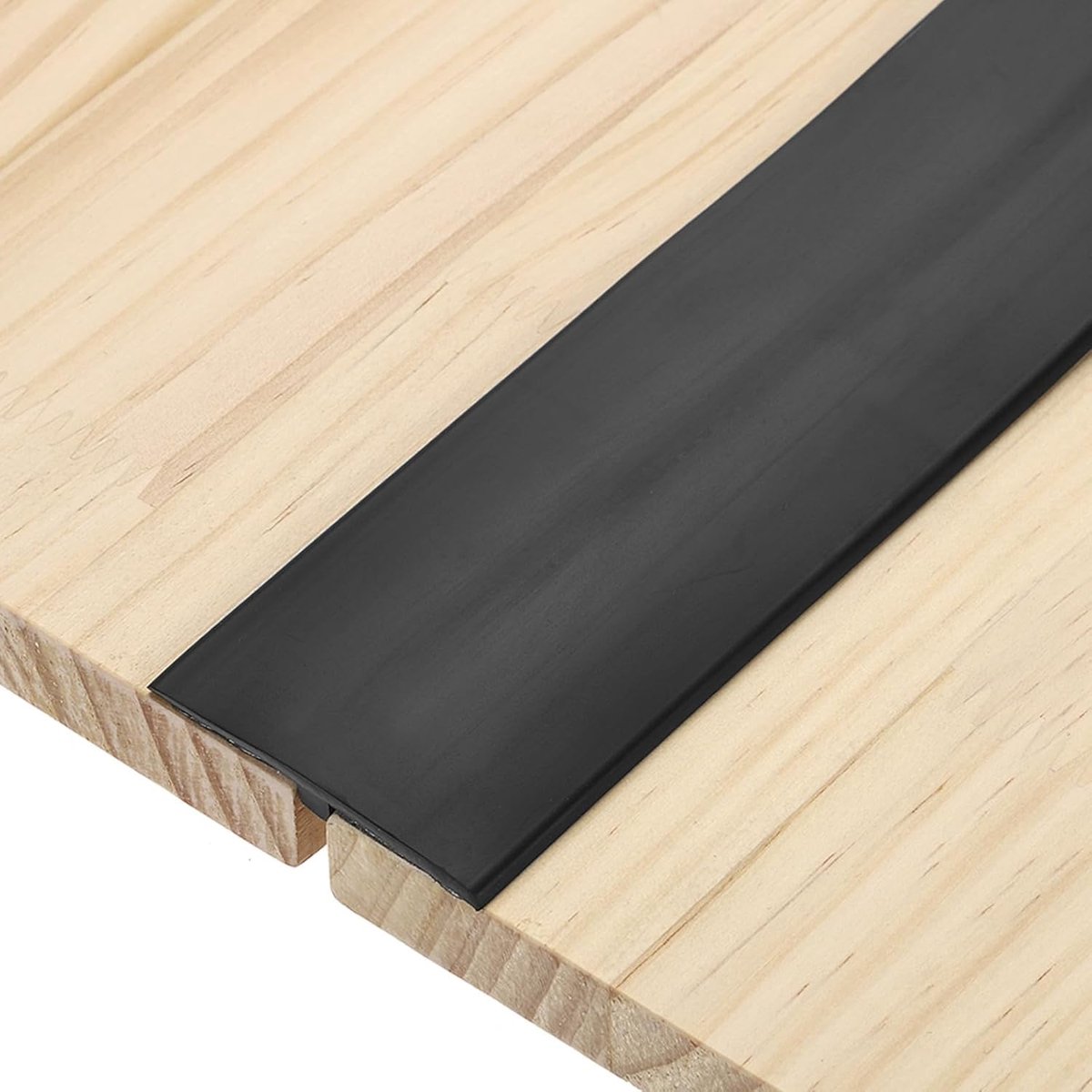 T-profiel overgangsprofiel - zelfklevend PVC - zwart - vloerhoogtecompensatie voor laminaat en parket - SnelShoppen
