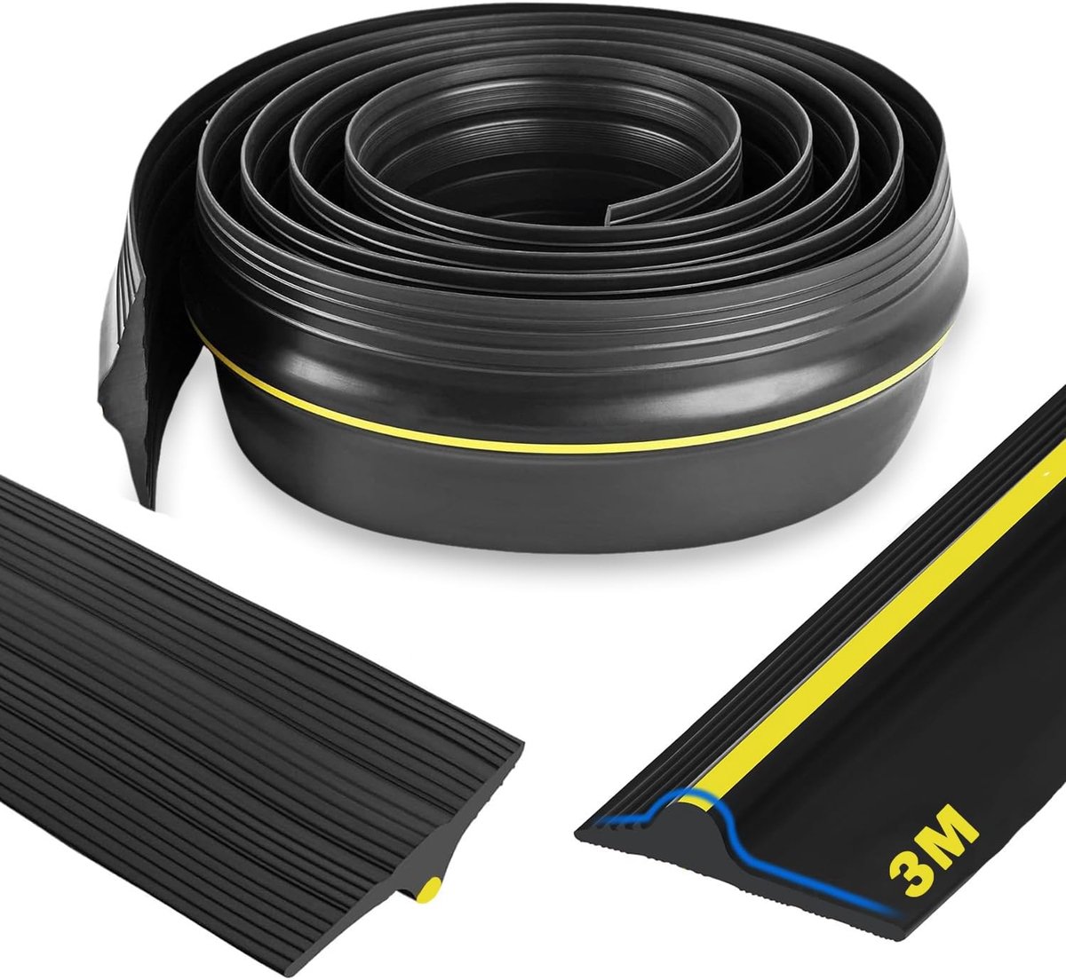 Garage deur seal onderaan 90mm - EPDM rubber - weerbestendig - houdt garage schoon - SnelShoppen