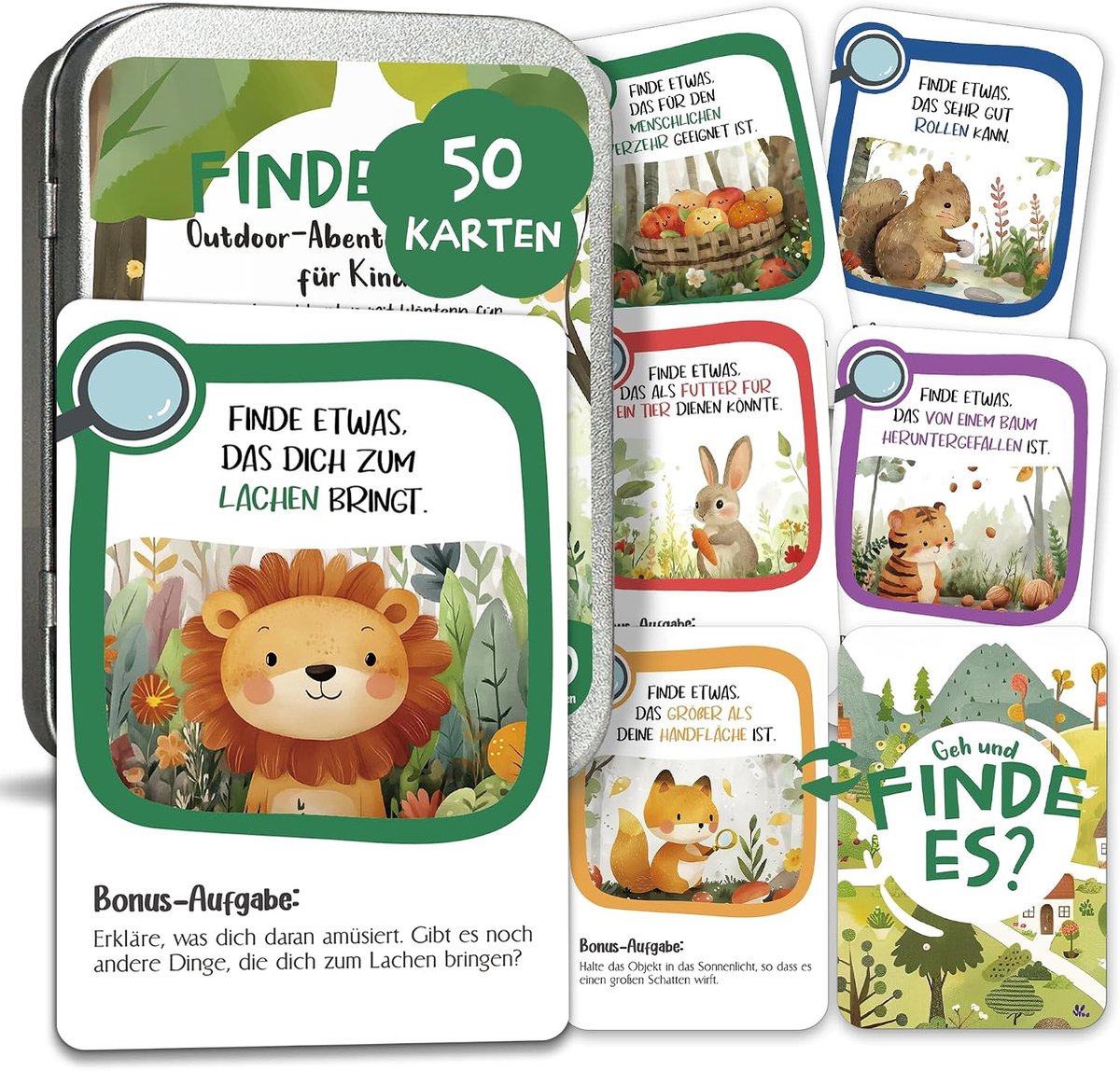 Buitenspeelgoed schattenjacht voor kinderen - 50 zoekmissies - ontdek de natuur - plezier in de buitenlucht - SnelShoppen