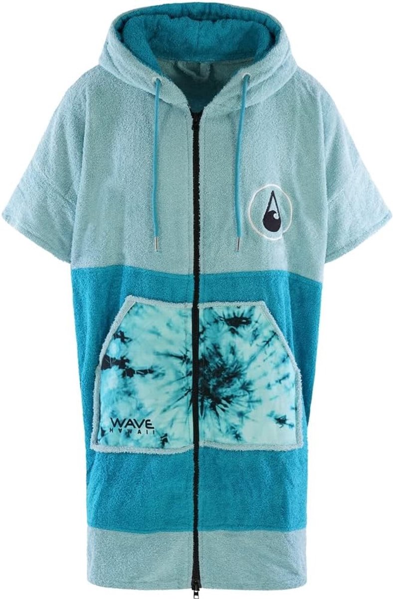 Poncho katoen S-M - teal green - cropped maat 160-190 cm - ideaal voor strandgebruik - SnelShoppen