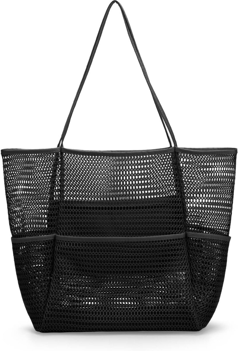 Strandtas mesh-draagtas - ruime vakantietas - ideaal voor zwembad - SnelShoppen