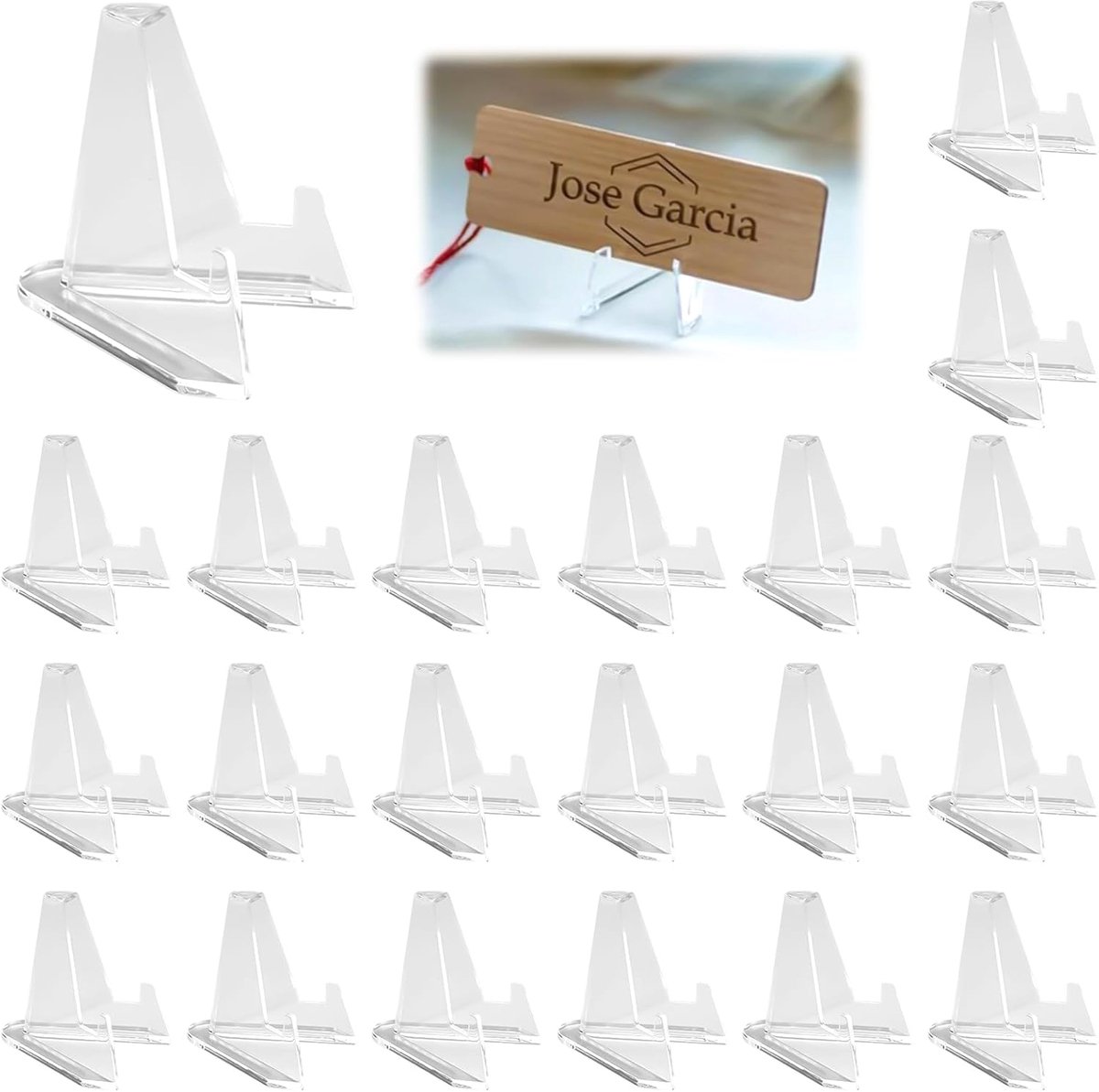 Muntenstandaard 25 stuks - 5,3 x 5,5 cm mini - transparant acryl - ideaal voor het presenteren van munten - SnelShoppen