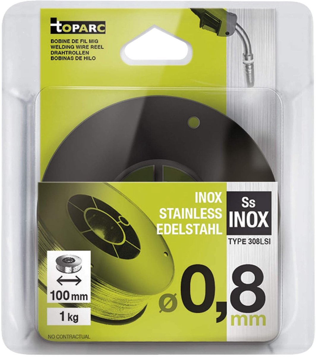 Draadroller roestvrij staal 308LSi - diameter 100 mm - 1 kg - geschikt voor RVS MIG-lassen - SnelShoppen