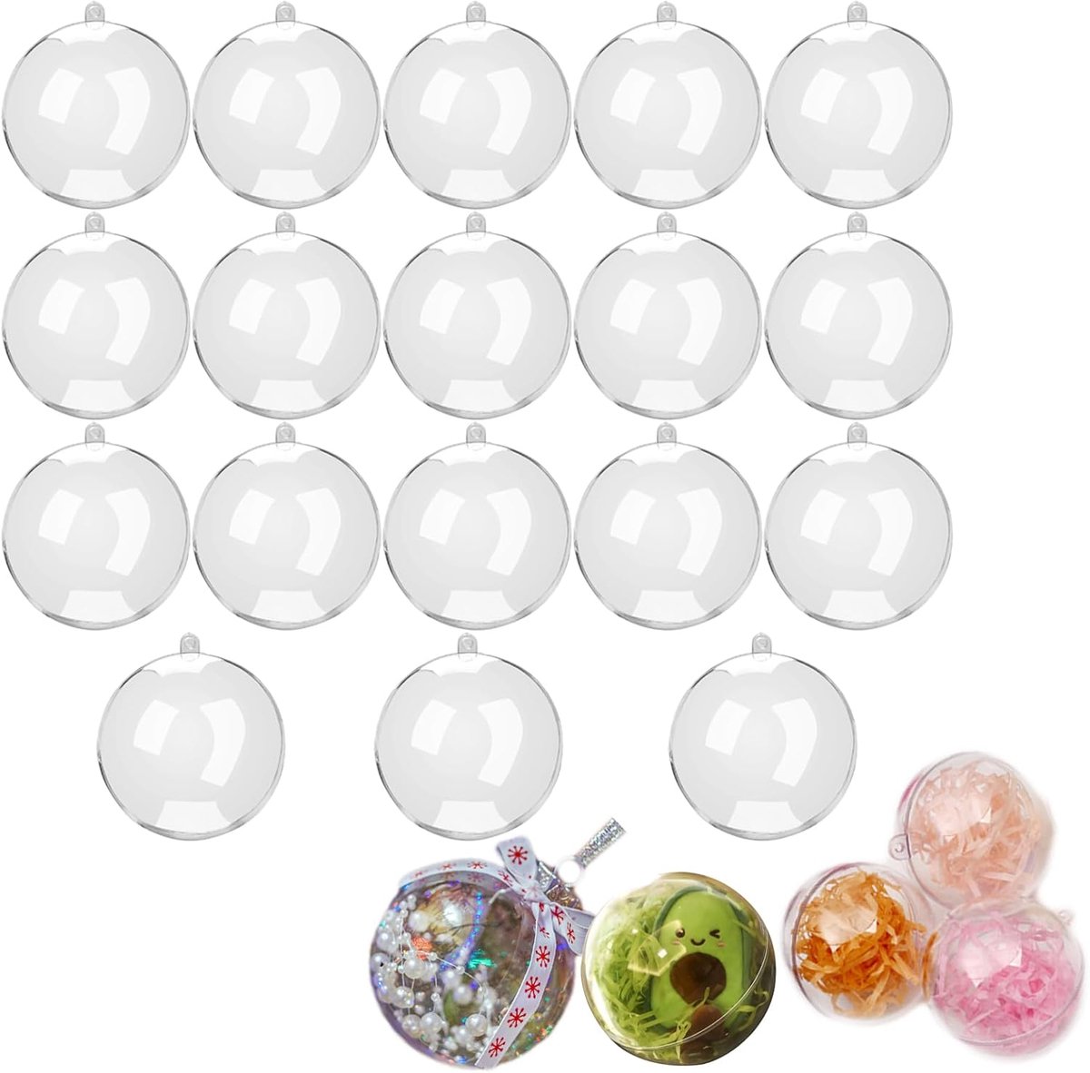DIY Ballen 15 Stuks - Transparante Acrylaatballen - Vulbare Decoratie - Perfect voor Feestelijke Versiering - SnelShoppen