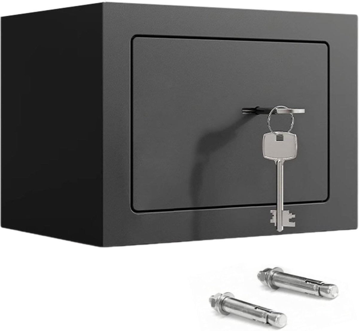 Spaarpot met sleutel 23 x 17 x 17 cm - verdikt koolstofstaal - veilige sleutelsluiting - betrouwbare bescherming - SnelShoppen