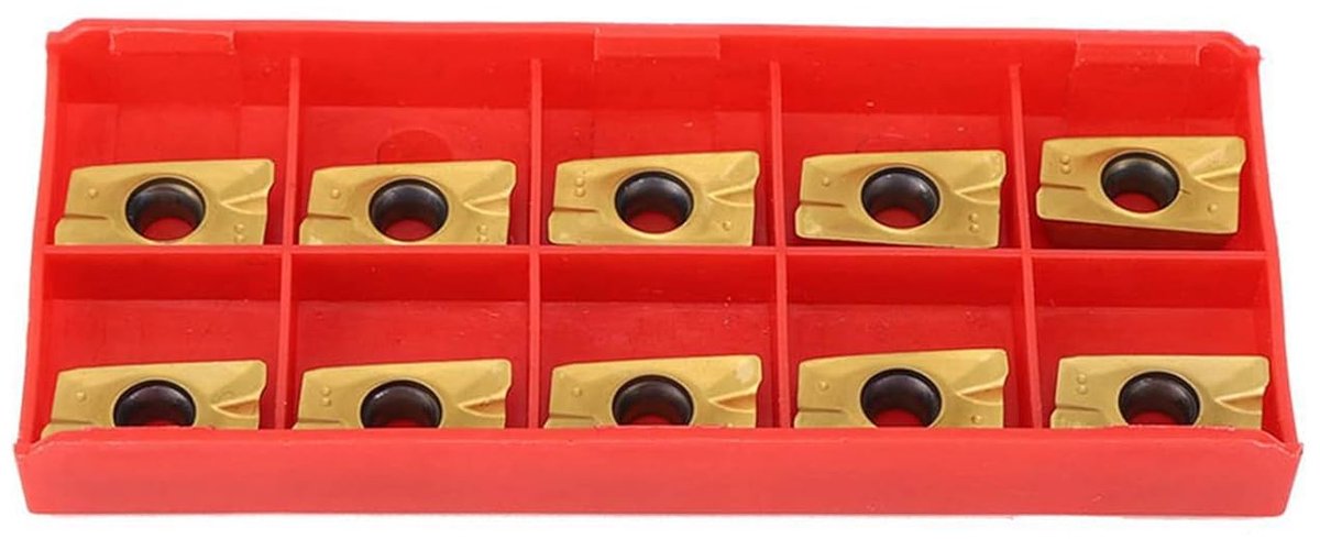 Inserts, 10 Stks Apmt1604 Frezen Inserts, Cemented Carbide Draaibank Draaien Inserts 15-50hrc Hardheid, Met Hoge Hardheid, Hoge Hittebestendigheid En Slijtvastheid