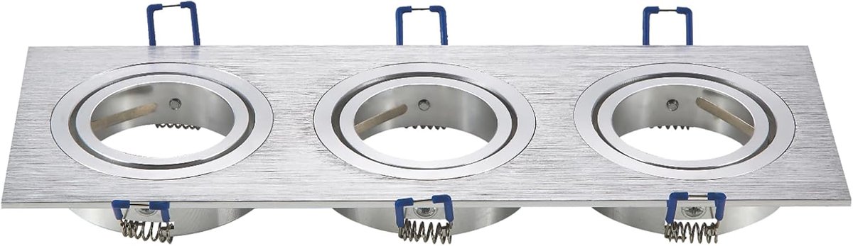 Drieweg lampfitting, zilver