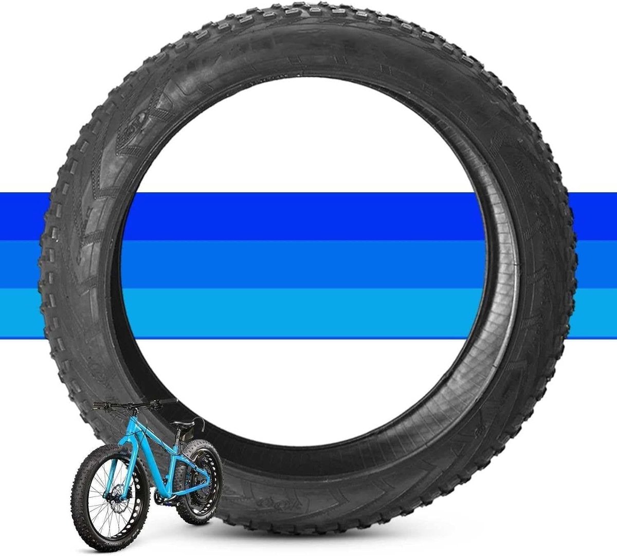Fietband 24x4.0 - Vouwbare vervangband - Hoge grip op verschillende ondergronden - Ideaal voor mountainbikes - SnelShoppen