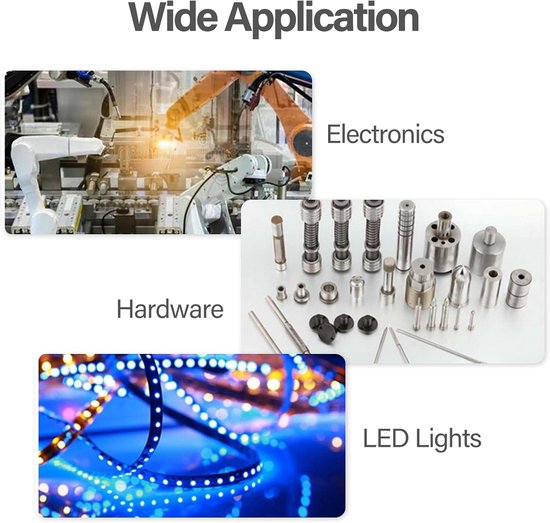 Warmtegeleidende tape, 25 m x 15 mm x 0,2 mm, dubbelzijdige koelband voor heatsinks - hooggeleidende thermoband voor LED, IGBT, IC-chips, computer CPU/GPU, modules, MOS-buizen en SSD's — afbeelding 4