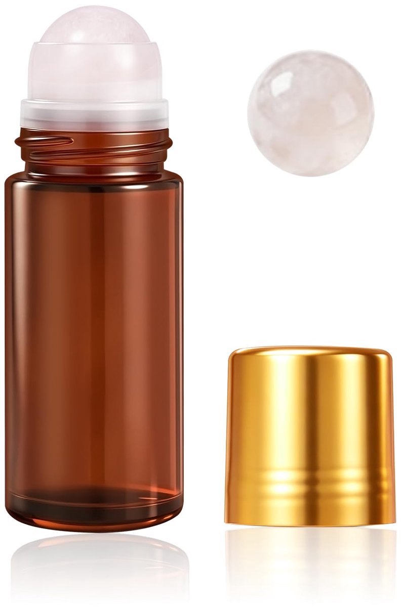 Roll-on etherische oliën 50 ml - bruin glas - navulbaar - ideaal voor reizen - SnelShoppen