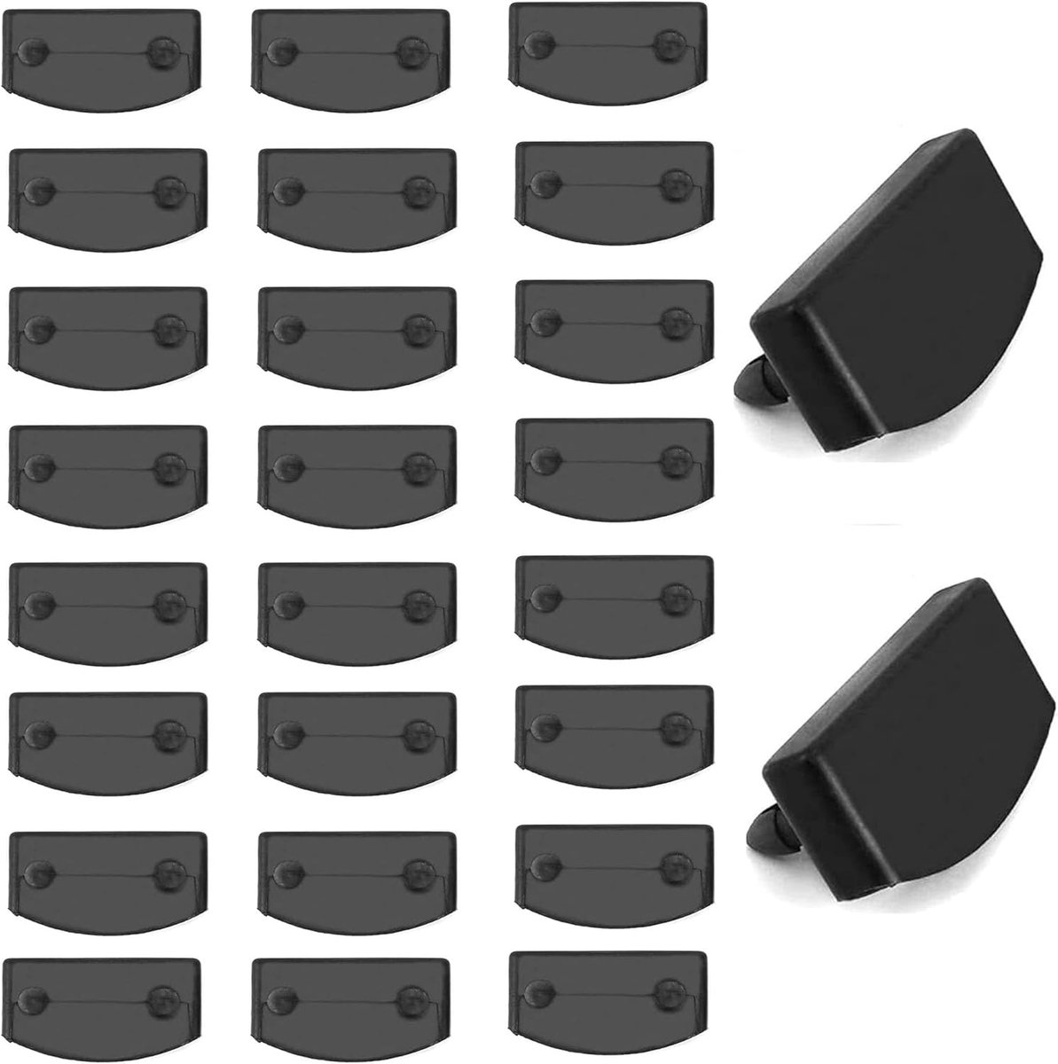 24 stuks lattenbodemdoppen voor lattenbodem, zwart, 54 mm, lattenhouders van kunststof, vervanging voor queensize en kingsize bedden