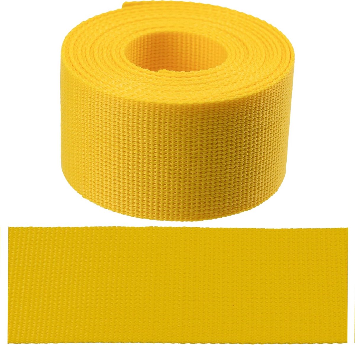 - Polyamide band, kleur geel, 3 meter | breedte 50 mm | voor naaien, bevestigen, klussen, DIY