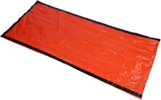 Nood Bivakzak - Survival Slaapzak - Buiten Overleven - Hoge Zichtbaarheid Oranje - 210 x 90 cm - Oranje — afbeelding 3