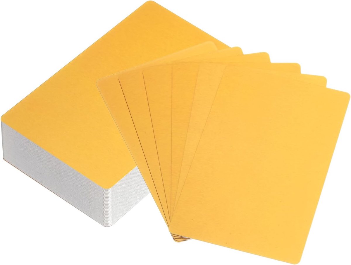 Visitekaartjes, 50 stuks, 86 x 54 x 0,45 mm, visitekaartje van geanodiseerd aluminiumplaat voor lasergravure, doe-het-zelfkaarten, goud