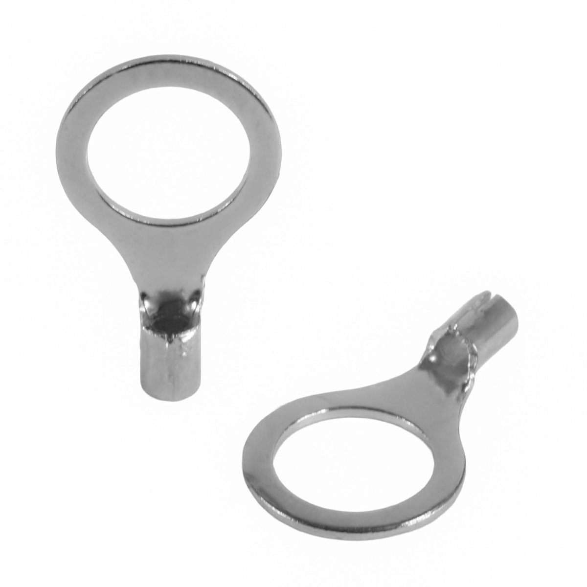 25 stuks SeKi ringkabelschoenen, 0,5-1,5 mm², M8, krimpkabelschoenen, niet geïsoleerd, voor meer-, fijndradige geleiders, perskabelschoen van vertind koper