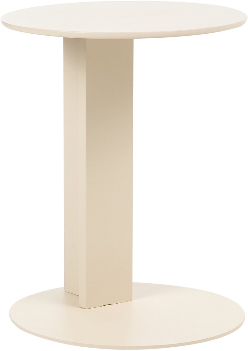 VANZAGO - Tuin bijzettafel - Beige - Gepoedercoat staal