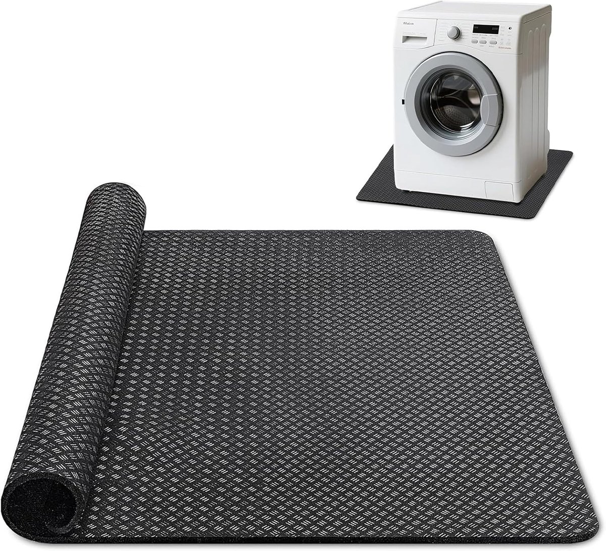 Antislipmat voor wasmachine, 60 x 60 cm, aan beide zijden, antislip, anti-trillingsmat, wasmachine, lichtgewicht, waterdicht, vloermat voor onderkoelkast en huishoudelijke apparaten