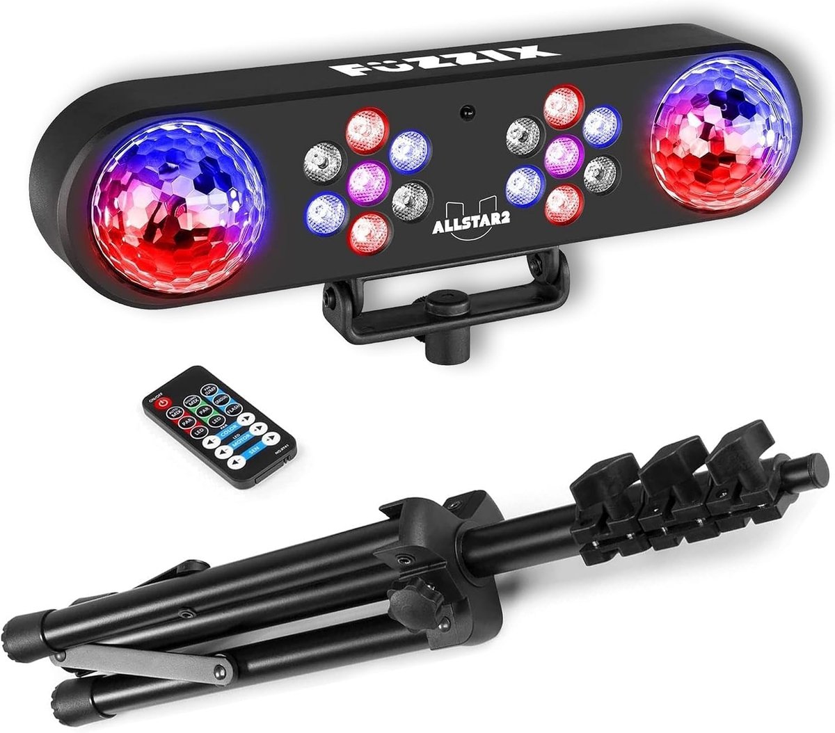 Discolicht met 20 LEDs - Tripod 165 cm - Met afstandsbediening - Complete set voor feestverlichting - SnelShoppen
