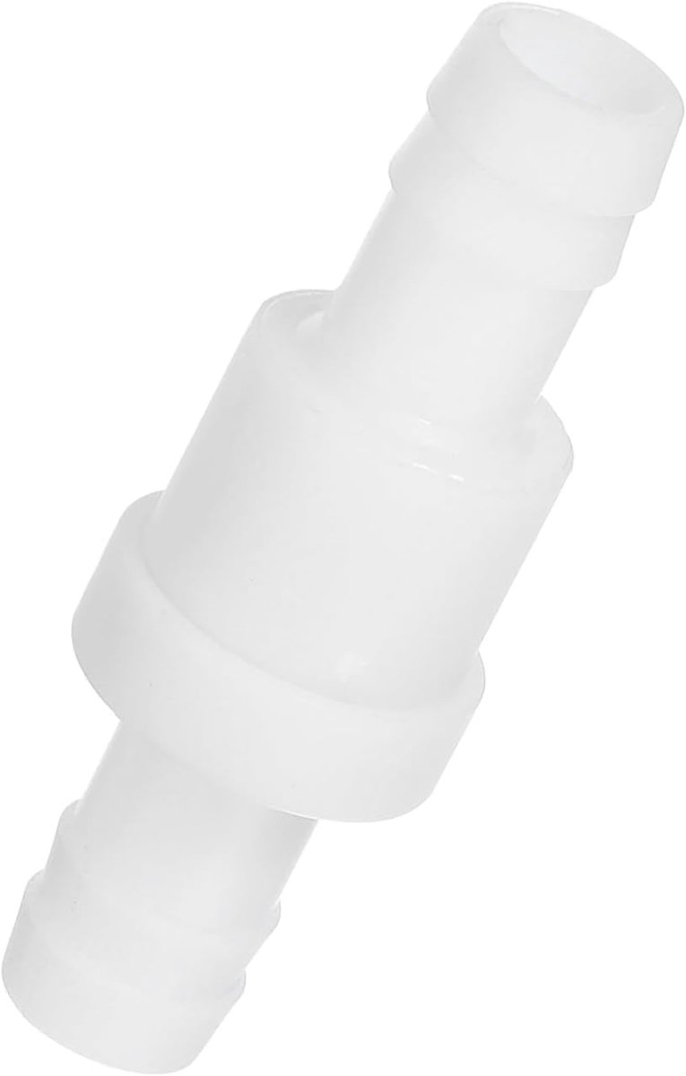 1/2 "Barb Slang Eenrichtings Inline Terugslagklep, Plastic Niet Terugkeer Water Stopt Ozonweerstand Klep voor Aquarium Tuin Brandstofolie Luchtgas, Wit