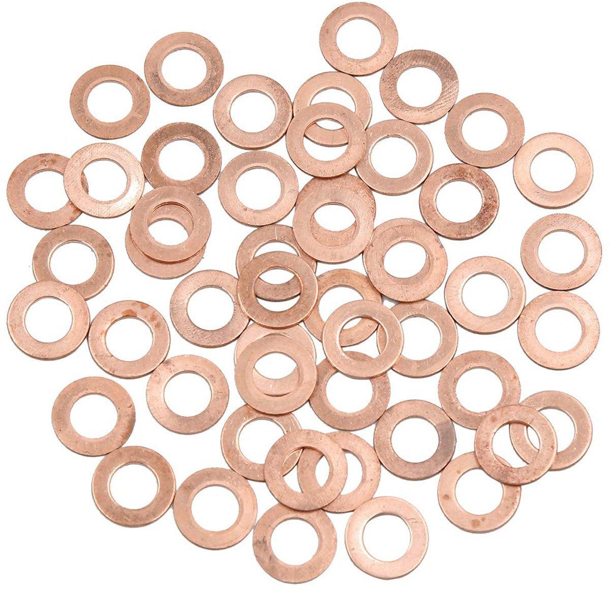 sourcing map 50 stuks 8mm Dia Interne sluitring koper afdichting