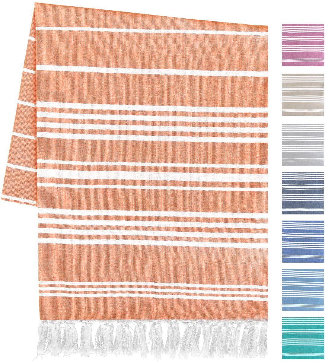 Strandhanddoek XXL 90 x 170 cm - gerecycled katoen - sneldrogend - ultralicht en zacht - SnelShoppen