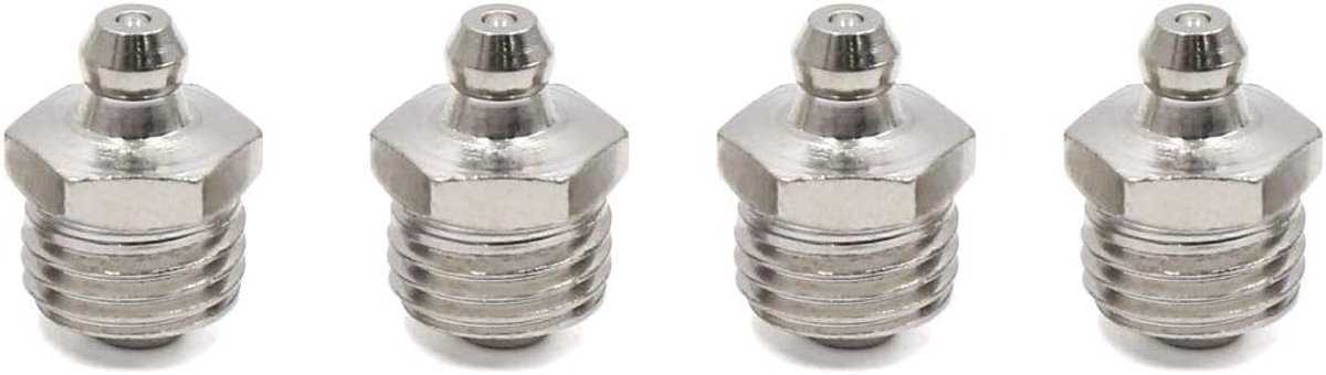 Sourcing map 4 stuks M14 x 1,5 rechts vernikkeld smeernippel voor auto