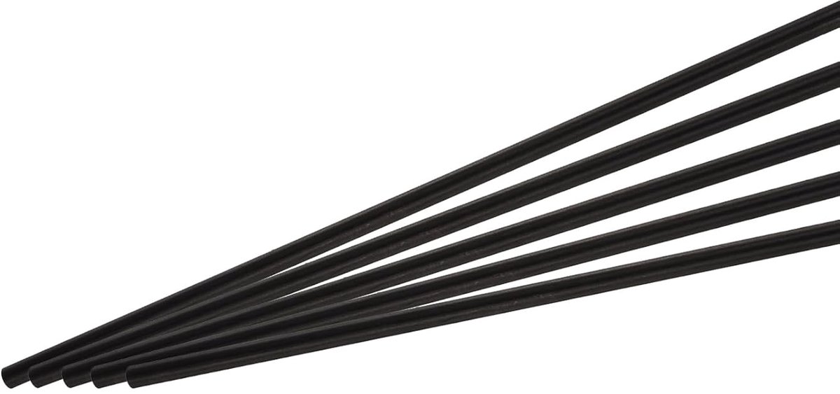 Koolstofvezelstaaf, 5 mm x 300 mm, koolstofvezelstaaf voor RC vliegtuig, doe-het-zelf handwerk, draakvleugelbuis, quadcopter, arm reparatie verpakking met 5 stuks