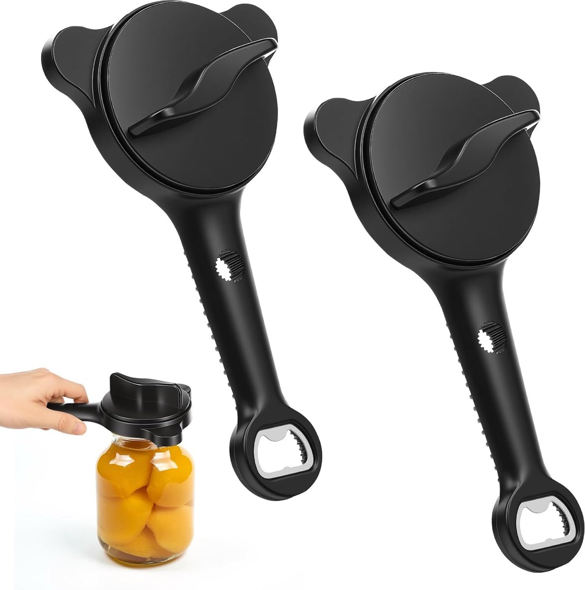 Blikopener 4-in-1 multifunctioneel - verstelbare flesopener met klauwen - ergonomisch ontwerp voor senioren - ShopVlot