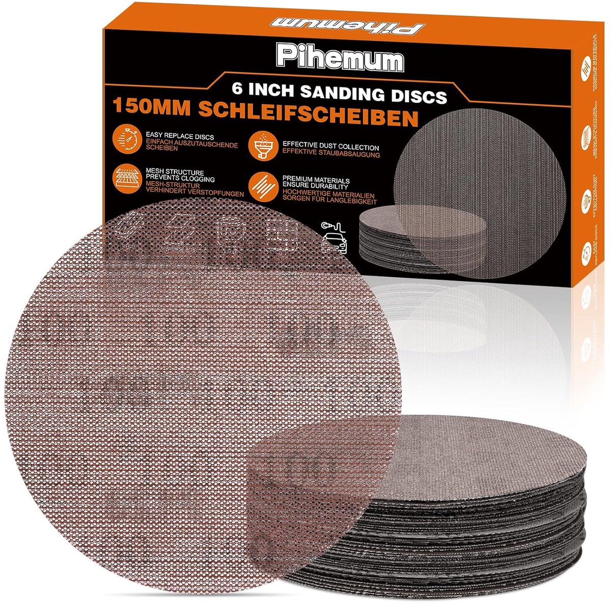 Schuurdisc 150 mm - 100 grit - open mesh ontwerp - efficiënte stofafvoer - ShopVlot