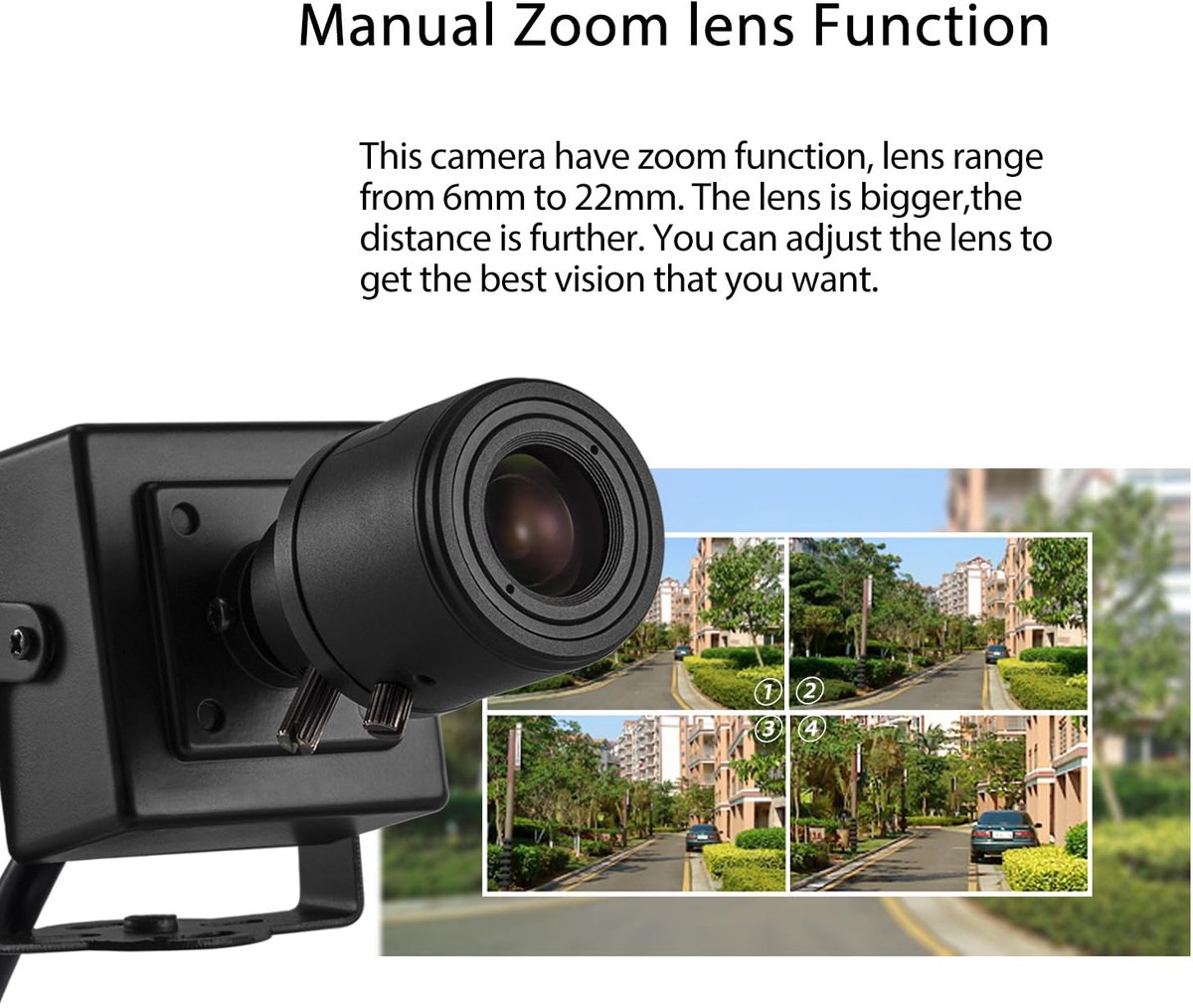 IP Beveiligingscamera 5MP - Mini met Handmatige Zoom - H.265 Beeldkwaliteit - Bewegingsdetectie - ShopVlot