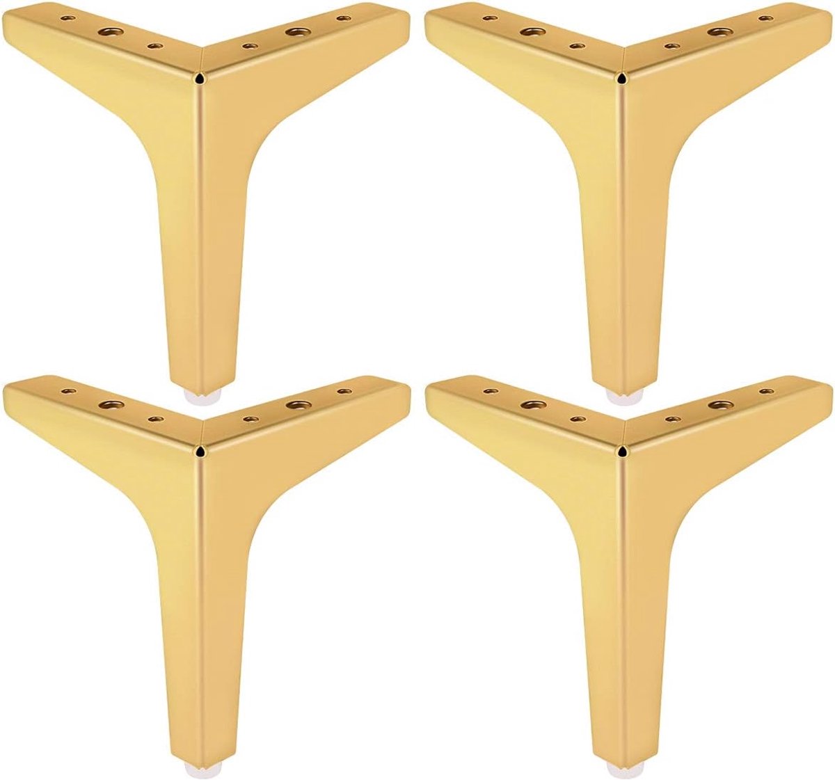 Meubelpoten 5 Inch - Stalen Driehoekige Poten - Verhoog de Hoogte van Meubels - Eenvoudige Installatie - ShopVlot