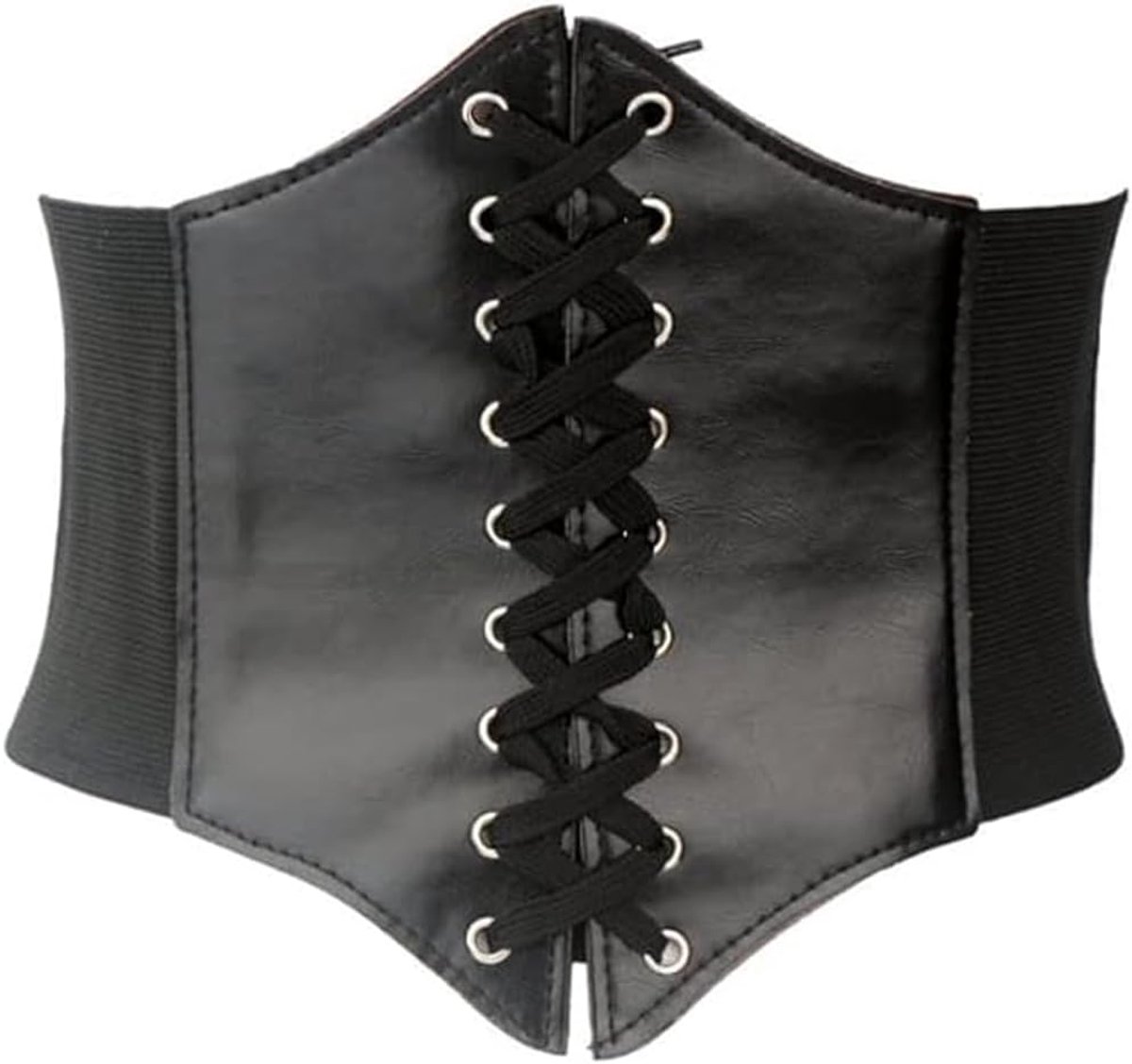 Cinch taille trainer riem - zwarte elastische corset - strikdetail - accentueert de taille - ShopVlot