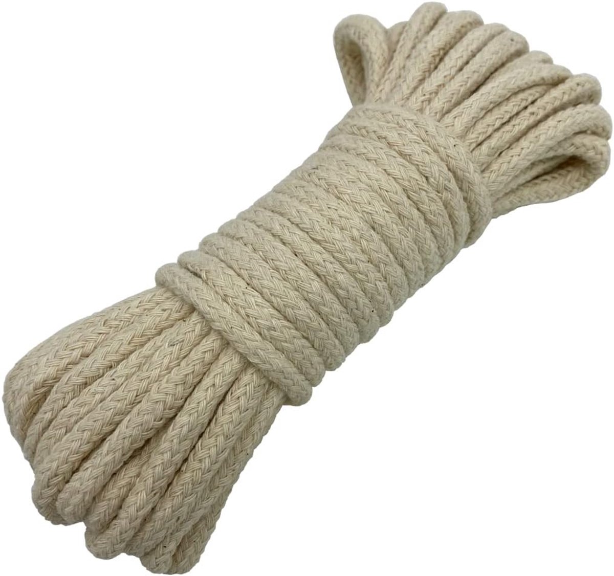Katoenen Touw 4mm - Natuurlijk Wit - Sterk en Duurzaam - Geschikt voor Creatieve DIY Projecten - ShopVlot