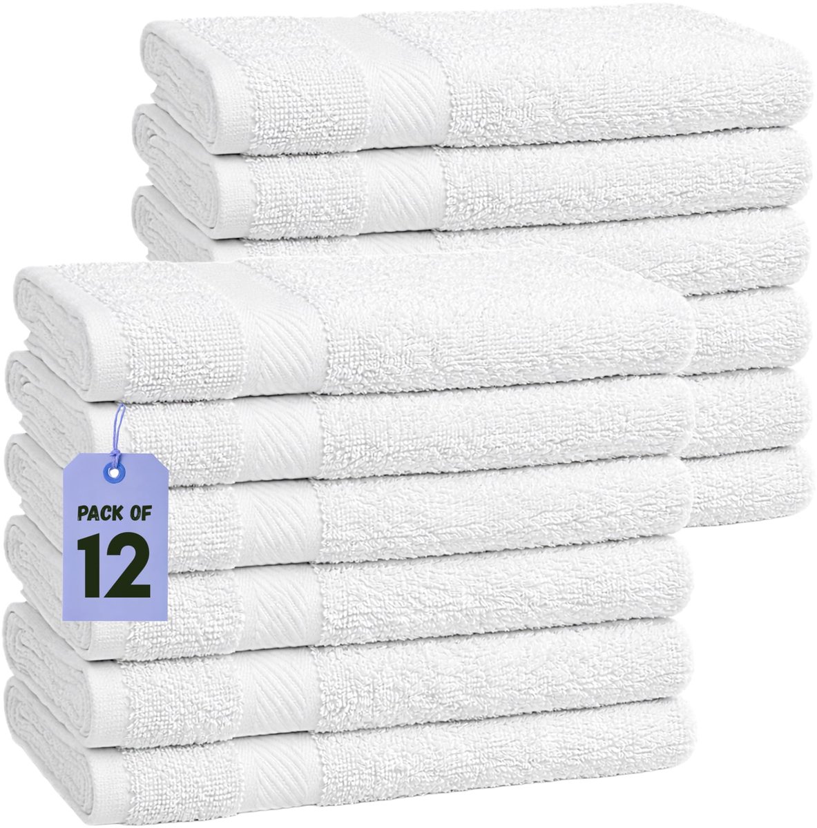 Badhanddoeken set 22 x 111,8 cm - 100% katoen - sneldrogend en absorberend - ideaal voor thuisgebruik - ShopVlot